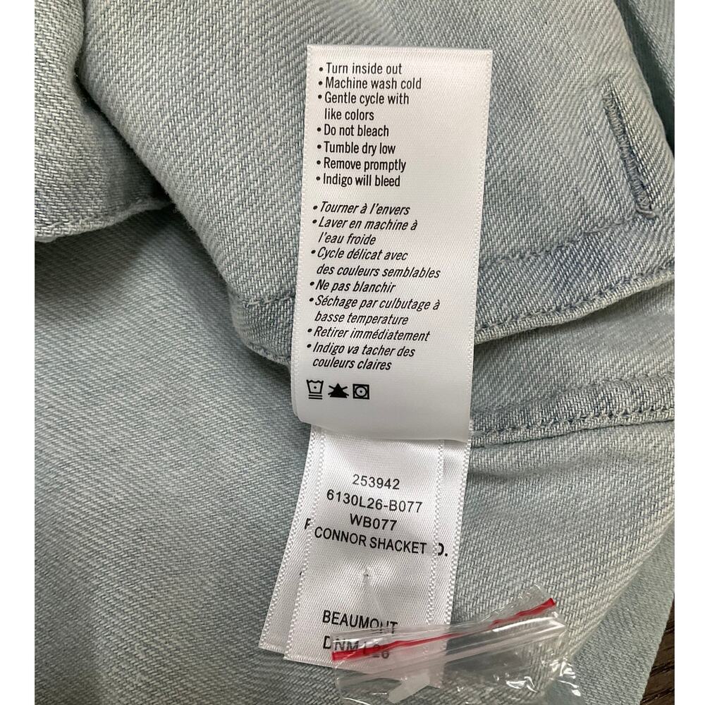 Paige Women's Denim Cropped Jacket Conner Shacket Beaumont Size Medium NWT - Picture 10 of 13
